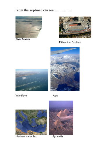 From the airplane I can see......