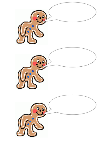 Gingerbread Man Speech Bubbles