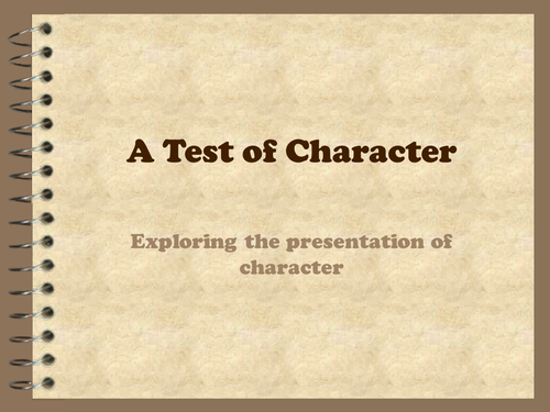 Writing about character