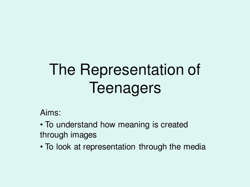Media representation of teenagers