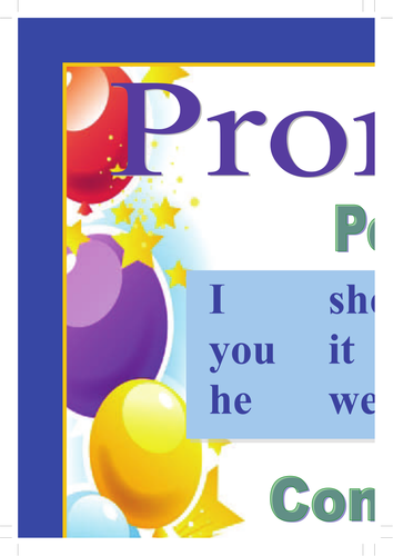 Pronouns - personal; compound and possessive