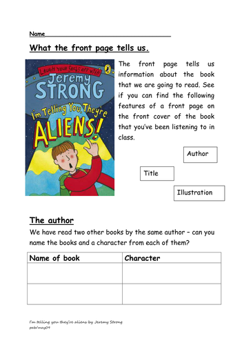I'm Telling You They're Aliens by Jeremy Strong