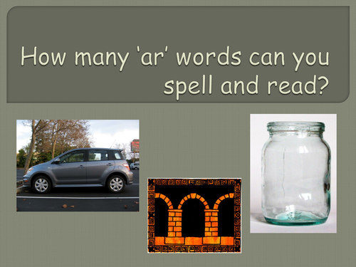 'ar' words PowerPoint