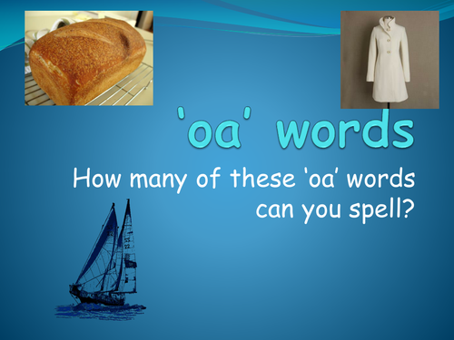 'oa' words PowerPoint