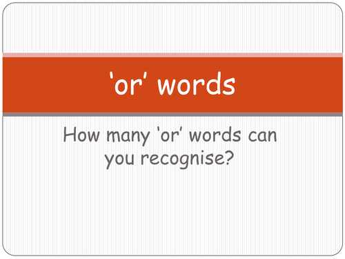 or' words PowerPoint