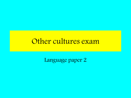 Other Cultures Poetry Quiz