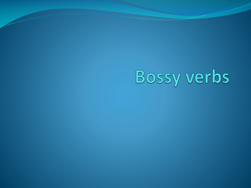 Bossy Verbs (imperatives) Alphabet