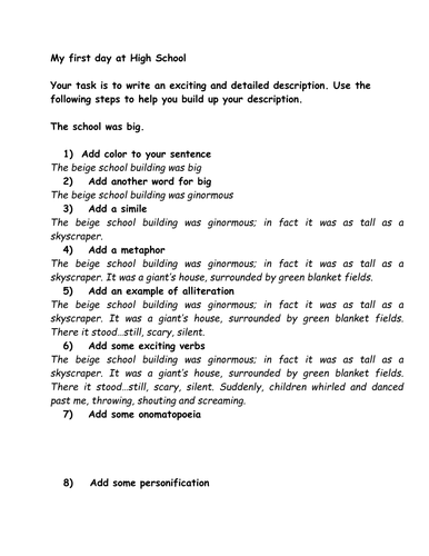 My First Day At School Worksheet
