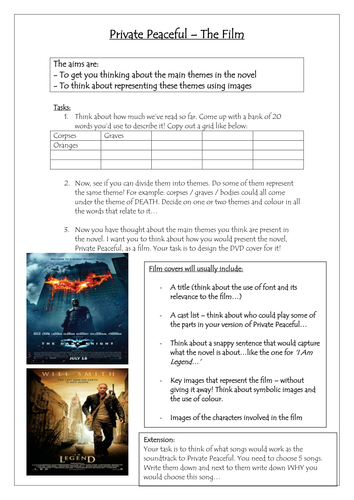 Private Peaceful - DVD design