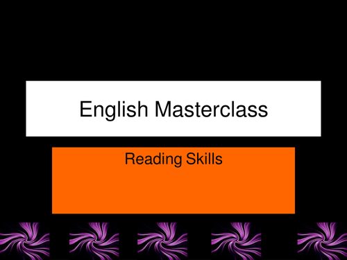 Reading skills PowerPoint