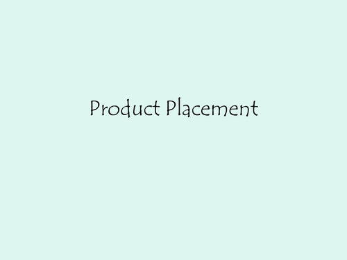 Product Placement- The Truman Show