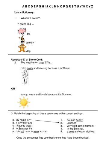 Stone Cold Special Educational Needs handout