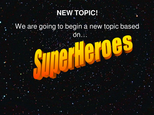 Superheroes scheme Lesson 1 PowerPoint