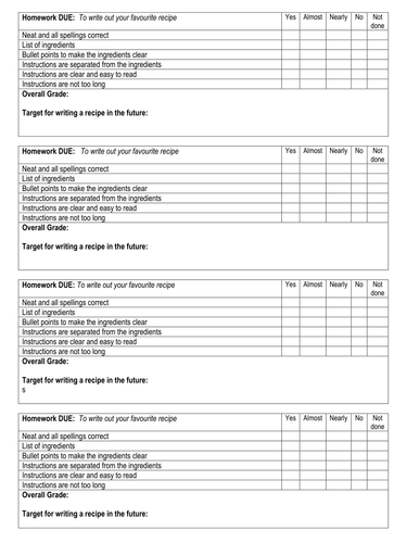 The Witches Mousemaker Assessment sheet