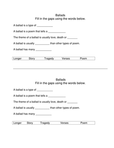 Highwayman - Poetry Activities