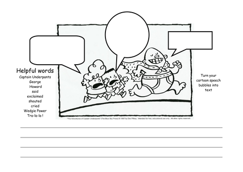 Speech marks - Captain Underpants