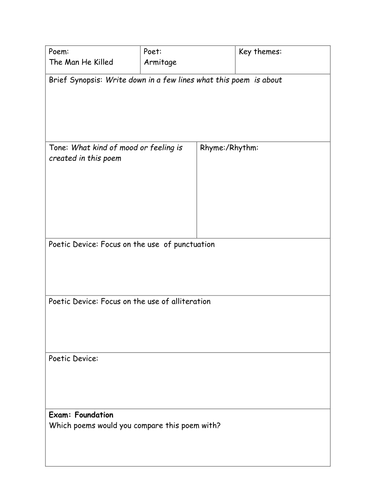 The man he killed review sheet