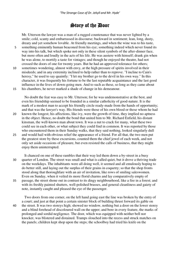 Dr. Jekyll and Mr. Hyde Coursework