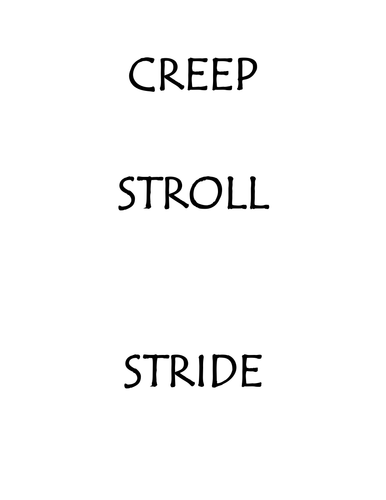 Using powerful verbs.