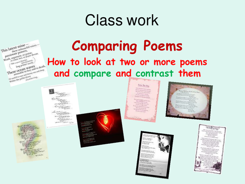 grade 9 poetry comparison essay love and relationships