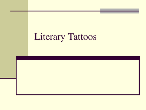 Literary Tattoos