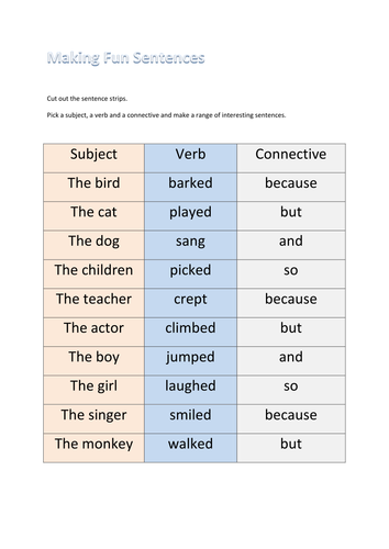 Making Sentences