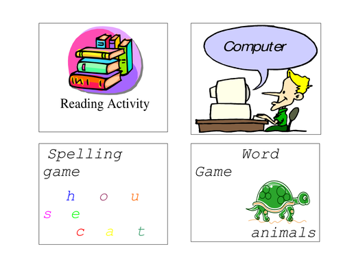 Literacy tasks/ centers- activity pictures