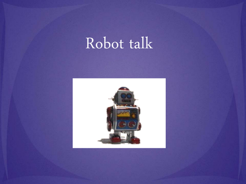 robot talk  - ending phonemes
