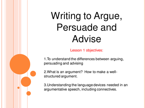 Writing to Argue