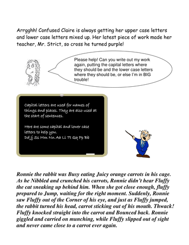 Capital letter worksheet grade 4 picture