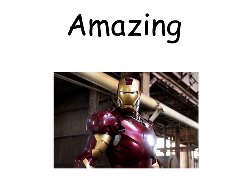Vocabulary Posters for "amazing" words