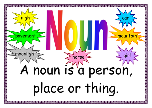 Vocabulary display - word types