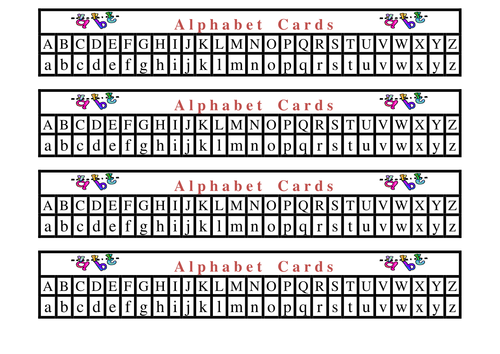 Alphabet Strips - Upper & lower case letters