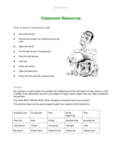 Instructions to evaluate and correct.