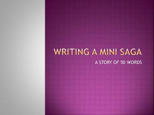 Mini Saga Lesson Plan, Idea Generator by YoungWriters - Teaching ...