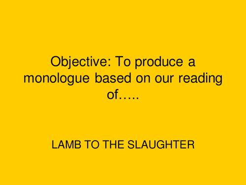 Lamb to the slaughter - What were Patrick's words?