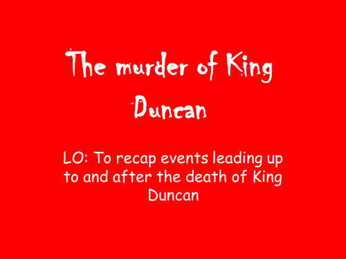 Macbeth newspaper report Act 2; scene 2