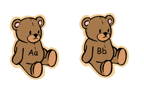 teddy bear alphabet - Word Version