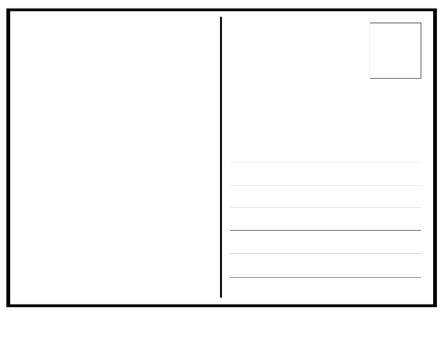 Postcard Template (Blank Letter Landscape)