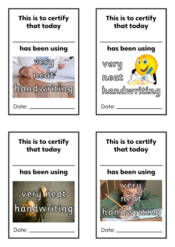 Handwriting Certificates