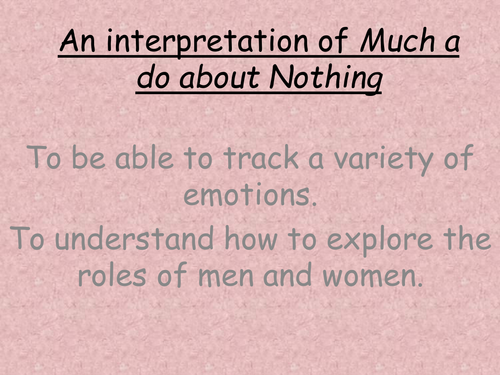 Lesson - Much Ado About Nothing