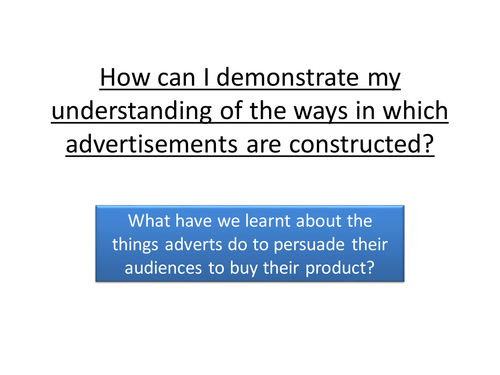 Language Analysis of Advertisements Lesson