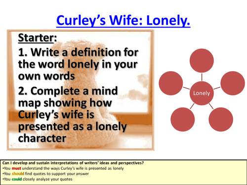 Of Mice and Men Curley's Wife - Lonely