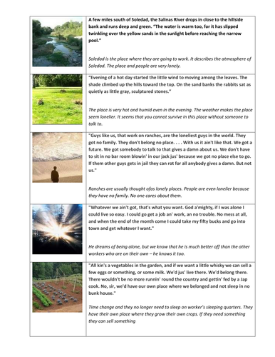 Of Mice and Men Key Quotes from the Whole Novella | Teaching Resources