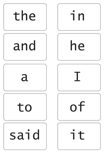 High Frequency Word Flashcards(1-300)