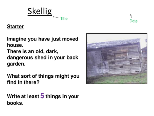 Skellig Lesson 1