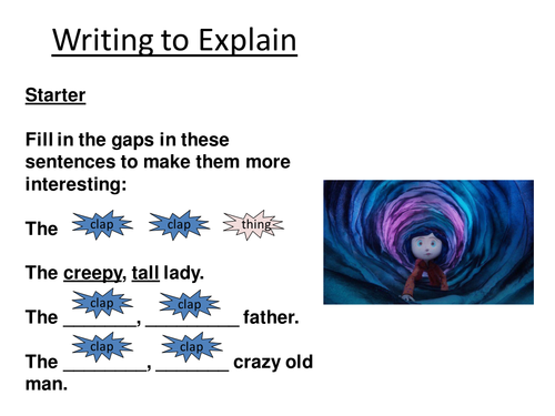 Coraline Writing to Explain Lesson
