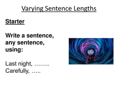 Coraline Varying Sentence Lengths Lesson