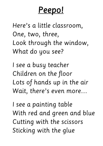 Peepo! (Writing Rhymes and Poems)