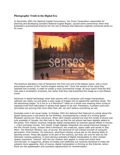 Photographic truth in the digital era